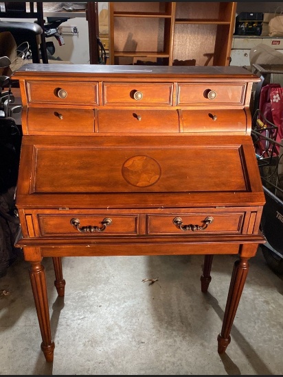 Wooden Secretary/Desk with Beautiful Inlay