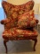 Upholstered Wing Back Arm Chair