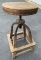 Antique Arts and Crafts Wooden Adjustable Stool