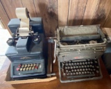 Vintage  Typewriter and Adding Machine