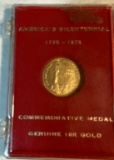 10Kt Gold Bicentennial Commerative Gold Coin