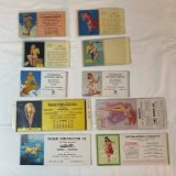 Lot of (10) Pin Up Girl Blotters and Cards