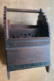 1920's Carved Wood Magazine Stand