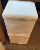 Pair Of Canvas Storage Boxes/Stools