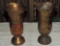 Matching Pair Of Hand-Hammered Trench Art Vases