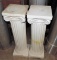 Pair of White Plaster Pedestals