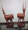 Lot of Hand-Carved African Gazelles and Letter Opener