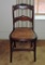 Victorian Rose Back Cane Bottom Chair