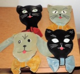 Vintage Johnnie Lipe  Cat and Dog Pillows