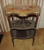 Antique French Style Three-Tiered Table with Original Paint
