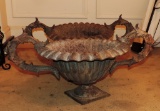 Pair of Victorian Cast Iron Porch Urns