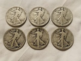 Lot of 1917-1920 Walking Liberty Silver Half Dollars