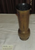 Winchester Hammered Brass Trench Art Vase