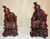 Carved Wooden Mud Figures from Asia