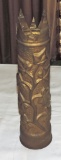 Trench Art Holly Embossed Vase