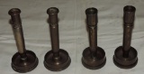 2 Pair Of Trench Art Candlesticks