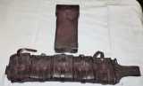 Leather Ammo Belt & Cartridge Box