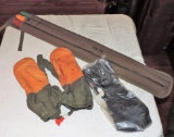 Box Lot Vintage Winter Military Mits, Chemical Gloves & CS90 Signal Flags