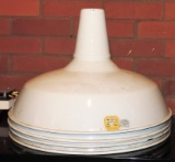 Lot of Porcelain Gas Station Lamp Covers in White