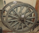 (2) Military  Wooden-Spoked Wheels