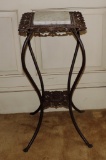 Victorian Metal and Marble Stand