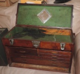 Antique Oak Machinist Chest