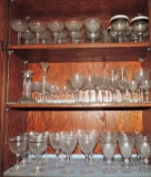 Cabinet of  Crystal Stemware