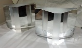 Mirrored Glass Prisms Bookends