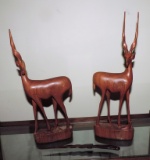 Lot of Hand-Carved African Gazelles and Letter Opener