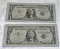 (2) 1957-B $1 Silver Certificates