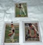 (3) 1957 Topps Baseball Cards