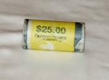 Unc. $25 Roll of Sacajawea Dollars