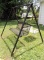 1950's Black Painted Metal Swing On A Frame Stand