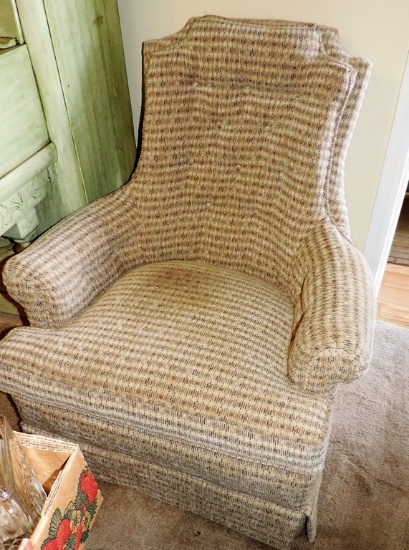 Upholstered Chair With Ottoman