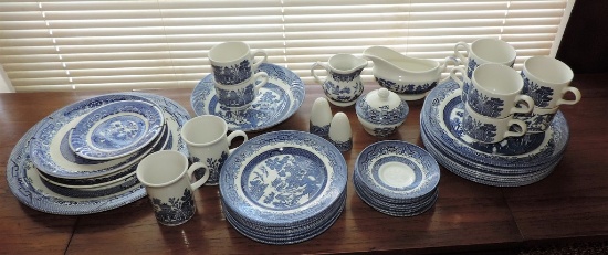 Set Of Blue & White Churchill China