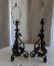 Pair of Cast Iron Lamps