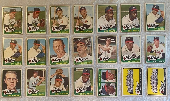 1965 Topps Team Braves Lot