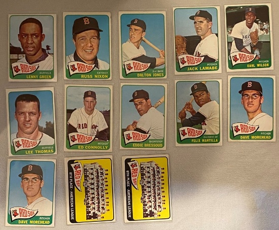 1965 Topps Team Red Sox Lot