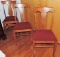 Set Of 3 Antique Oak T-Back Chairs