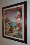 Framed Color-Print Of Italian Coast