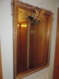 Gold-Framed Beveled Mirror