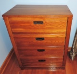 Vintage Oak Three-Drawer Chest