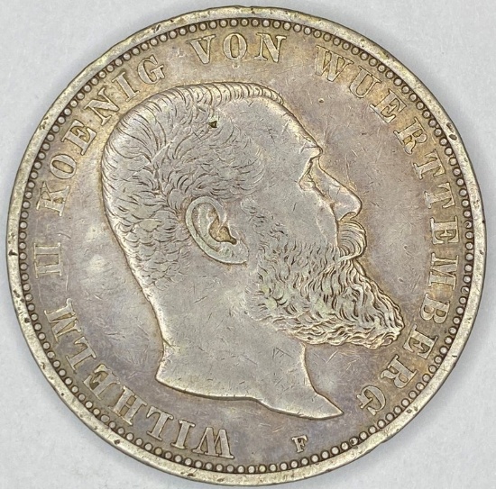 1913 German States Silver 5 Mark