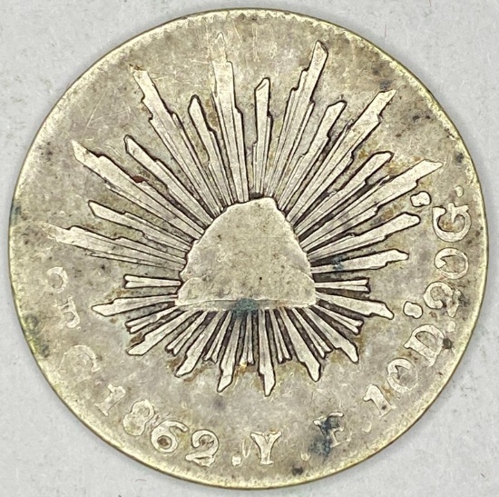 1862 Mexico Silver 2 Reales