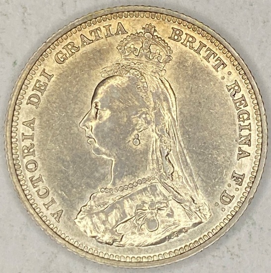 1887 Great Britain Silver Shilling
