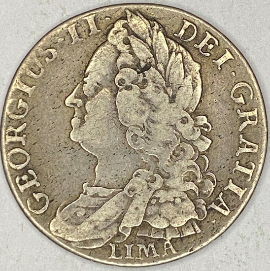 1745 Great Britain Silver Shilling