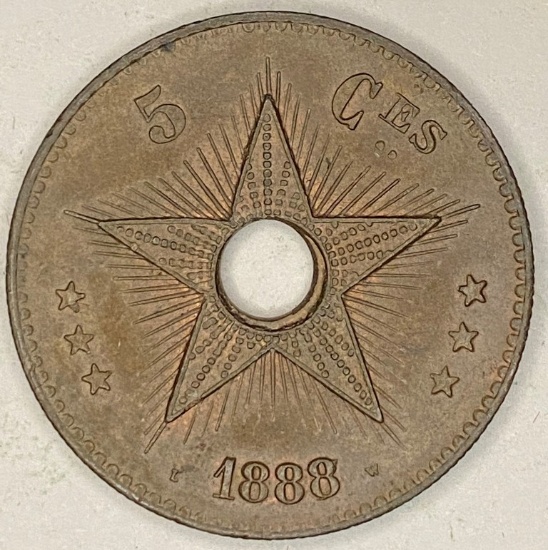 1888 Belgian Congo 10 Centimes