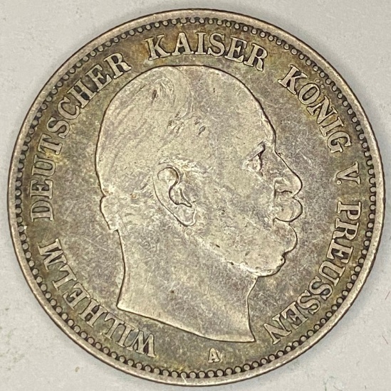 1876A Prussia Silver 2 Mark