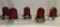 Tray Lot Of Five Red Shade TWR Obstruction Lights