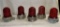 Tray Lot Of Five Red Shade TWR Obstruction Lights